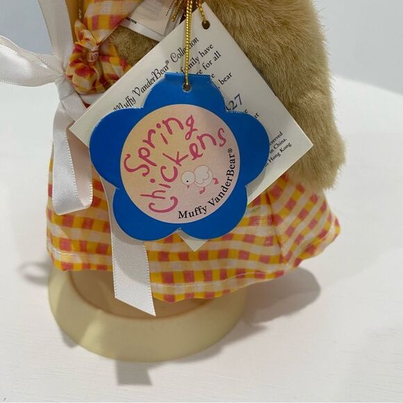 Vintage Muffy Vanderbear Spring Chicks Dress-up Bear Plaid Dress Teddy Bear - Picture 9 of 14